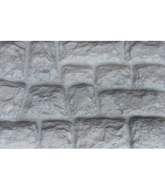 Фасадные панели (Цокольный Сайдинг) Аэлит Камень Крупный Белый