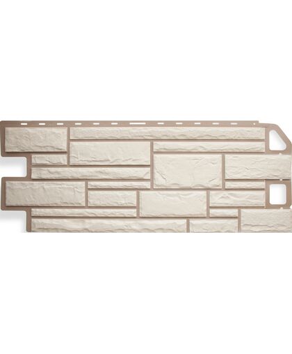 Фасадные панели (Цокольный Сайдинг) Альта-Профиль Камень Белый