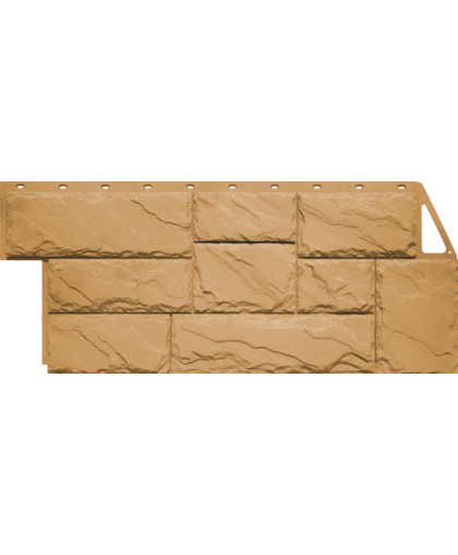 Фасадные панели (Цокольный Сайдинг) FineBer (Файнбир) Камень Крупный Песочный