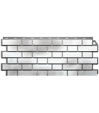Фасадные панели (Цокольный Сайдинг) FineBer Кирпич Клинкерный 3D Бело-коричневый