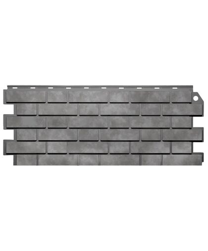 Фасадные панели (Цокольный Сайдинг) FineBer (Файнбир) Кирпич Клинкерный 3D Бежево-серый