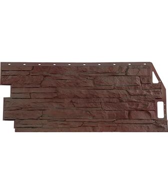 Фасадные панели (Цокольный Сайдинг) FineBer Скала Желто-коричневый 