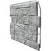 Фасадные панели (Цокольный Сайдинг) Фасайдинг Дачный Туф 3D-Facture Светло-серый