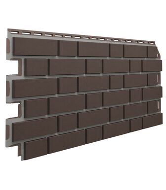 Фасадные панели (Цокольный Сайдинг) Технониколь Оптима Клинкер Темно-коричневый 