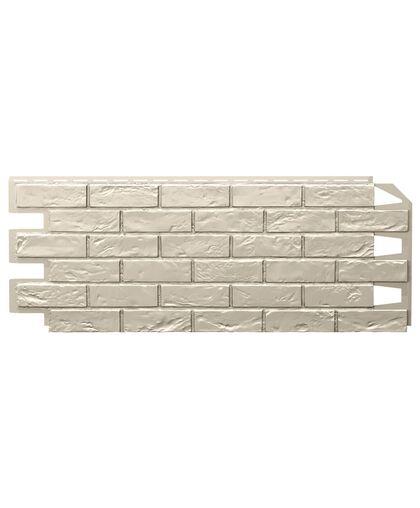 Фасадные панели (Цокольный Сайдинг) VOX Vilo Brick Ivory (Слоновая Кость) Без Шва