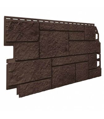 Фасадные панели (Цокольный Сайдинг) Технониколь Оптима Песчаник Тёмно-Коричневый