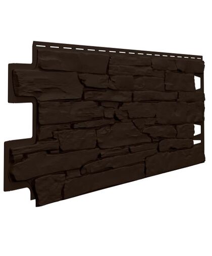 Фасадные панели (Цокольный Сайдинг) VOX Vilo  Stone Темно-Коричневый