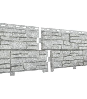 Фасадные панели (Цокольный Сайдинг) Ю-Пласт Стоун Хаус Сланец Светло-Серый