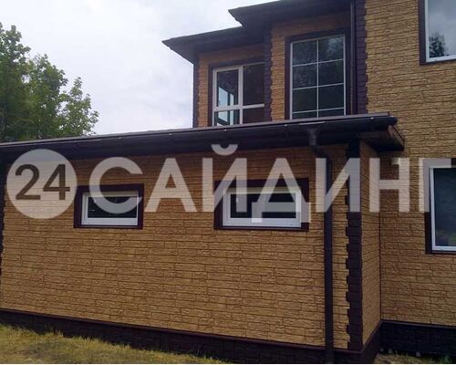 фото монтажа grand line я-фасад крымский сланец янтарный