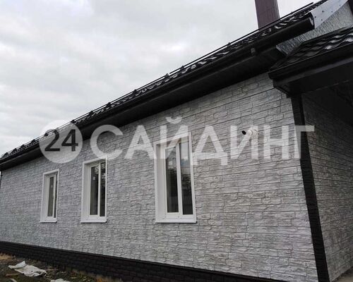 фото монтажа grand line я-фасад крымский сланец серебро